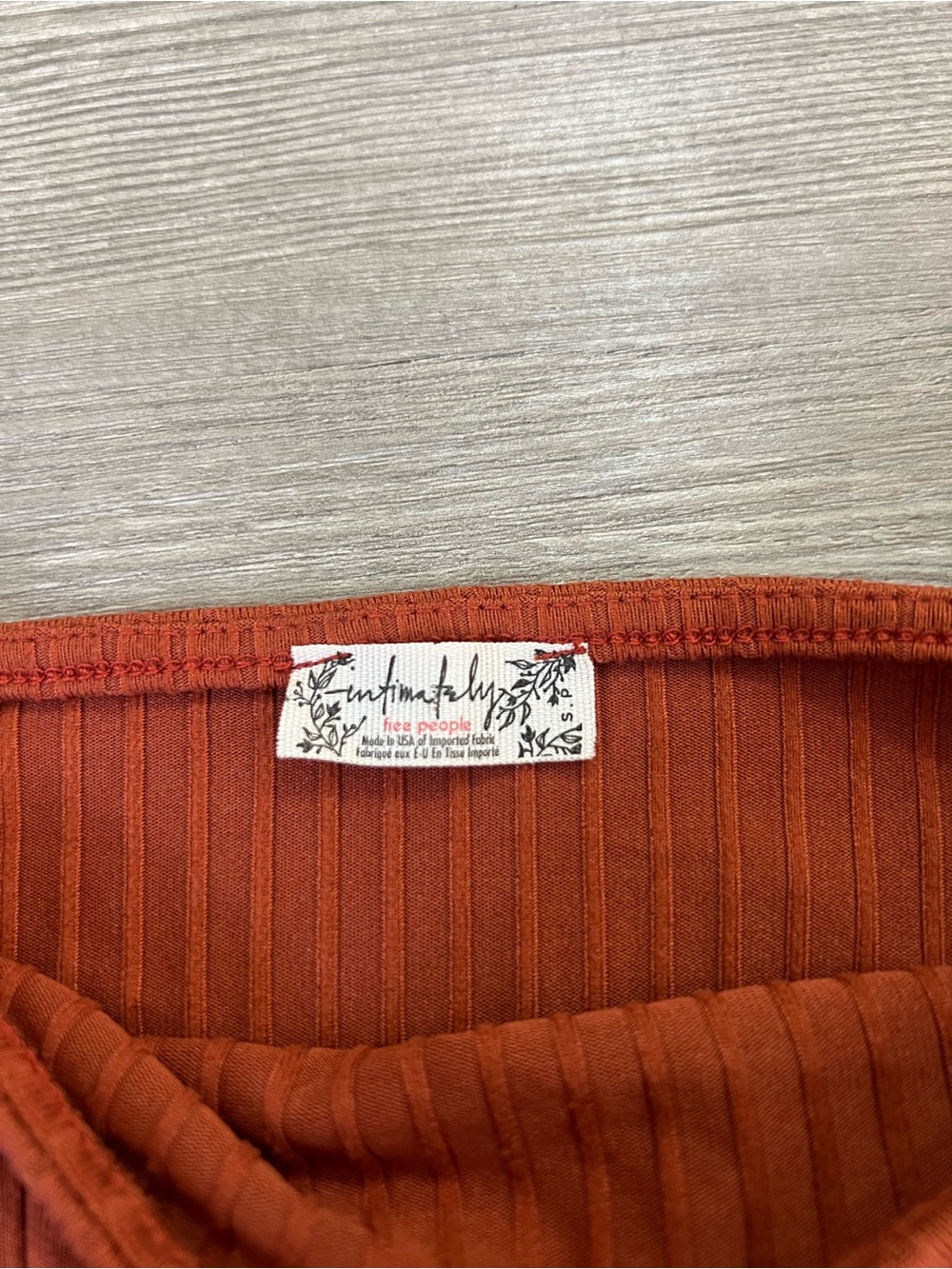 Free People Rust Off-Shoulder Ribbed Kids One-Piece - Picture 10 of 11